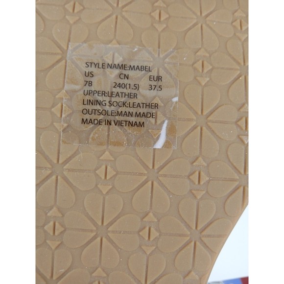 Kate Spade New York Mabel Parchment Leather Ankle Strap Cork Sandals Size 7 B - Picture 9 of 13